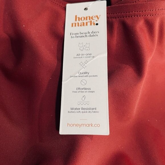 Honeymark Rust Romper NWT M Beach Travel Lounge Activewear Resortwear Summer - Picture 4 of 12